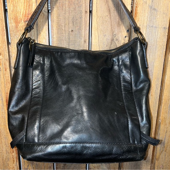 Lucky Brand Black Leather Shoulder Bag - Picture 2 of 11